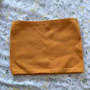 Cotton On Ribbed Yellow Pencil Skirt